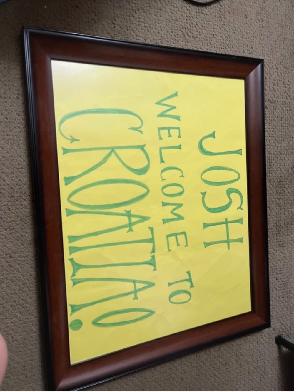 Target Yellow and Green Framed Welcome Sign